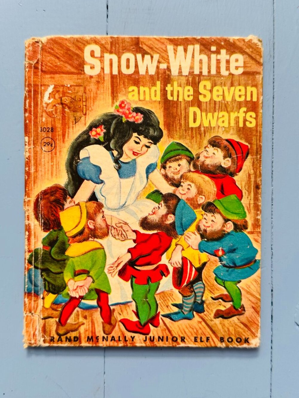 1959 Snow White and the Seven Dwarfs Rand McNally Junior Elf Book Hardcover Vtg